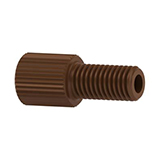 Super Flangeless™ Nut PPS, 1/4-28 Flat-Bottom, For 1/8" OD - Natural